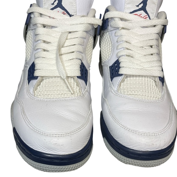Air Jordan 4 Retro Midnight Navy Men’s Sneakers size 11 in Great Used Condition - Picture 3 of 8